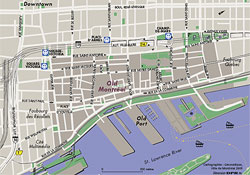 Old Montréal map