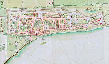 The fortified town in 1752