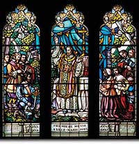 1929 stained glass window